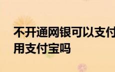 不开通网银可以支付宝支付吗 不开通网银能用支付宝吗 