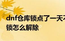 dnf仓库锁点了一天不显示怎么设置 dnf仓库锁怎么解除 