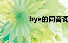 bye的同音词 by的同音词 