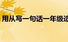 用从写一句话一年级造句 用从造句子一年级 