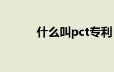 什么叫pct专利 pct是什么意思 