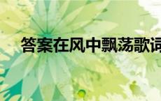 答案在风中飘荡歌词中文 答案在风中飘 