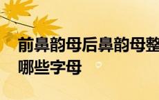 前鼻韵母后鼻韵母整体认读音节 前鼻韵母有哪些字母 