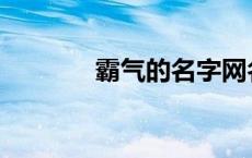 霸气的名字网名 霸气的名字 