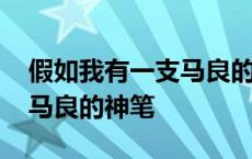 假如我有一支马良的神笔续写 假如我有一支马良的神笔 