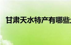 甘肃天水特产有哪些土特产 甘肃天水特产 