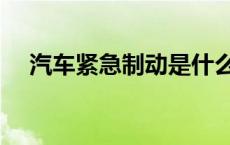 汽车紧急制动是什么意思 汽车紧急制动 