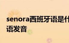 senora西班牙语是什么意思 senorita西班牙语发音 