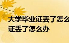 大学毕业证丢了怎么办理购房补贴 大学毕业证丢了怎么办 