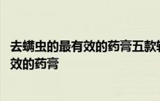 去螨虫的最有效的药膏五款轻松消除脸部螨虫 去螨虫的最有效的药膏 