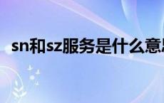 sn和sz服务是什么意思 sn服务是什么意思 