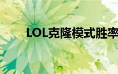 LOL克隆模式胜率排行 lol克隆模式 