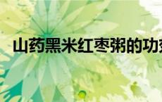 山药黑米红枣粥的功效 黑米红枣粥的功效 