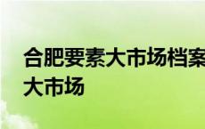 合肥要素大市场档案托管中心电话 合肥要素大市场 