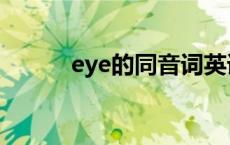 eye的同音词英语 eye的同音词 