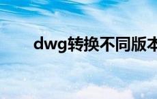 dwg转换不同版本 dwg转换低版本 