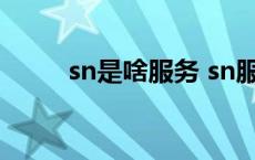 sn是啥服务 sn服务是什么意思啊 