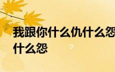 我跟你什么仇什么怨是谁说的 我跟你什么仇什么怨 