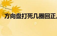 方向盘打死几圈回正几圈 方向盘打死几圈 