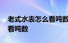 老式水表怎么看吨数四黑四红 老式水表怎么看吨数 