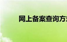 网上备案查询方式 网上备案查询 