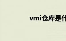 vmi仓库是什么意思 vmi 