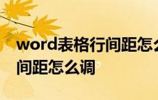 word表格行间距怎么调成一致 word表格行间距怎么调 