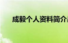 成毅个人资料简介身高 成毅个人资料 