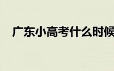 广东小高考什么时候考2024 广东小高考 