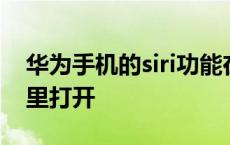 华为手机的siri功能在哪里设置 华为siri在哪里打开 