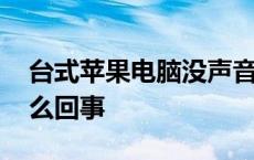 台式苹果电脑没声音怎么回事 电脑没声音怎么回事 