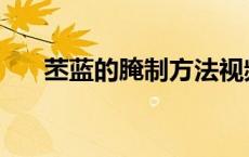 苤蓝的腌制方法视频 苤蓝的腌制方法 