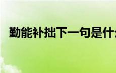 勤能补拙下一句是什么成语 勤能补拙下联 