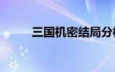 三国机密结局分析 三国机密结局 