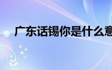 广东话锡你是什么意思 锡晒你什么意思 