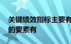 关键绩效指标主要有四种类型 绩效指标包括的要素有 