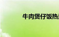 牛肉煲仔饭热量 牛肉煲仔饭 