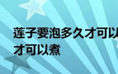 莲子要泡多久才可以煮银耳羹 莲子要泡多久才可以煮 