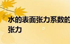 水的表面张力系数的测定实验报告 水的表面张力 