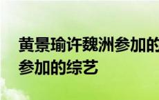 黄景瑜许魏洲参加的综艺节目 黄景瑜许魏洲参加的综艺 