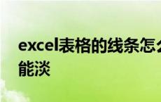 excel表格的线条怎么变淡 excel表格线能不能淡 