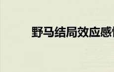 野马结局效应感悟作文 野马结局 