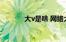 大v是啥 网络大v是什么意思 