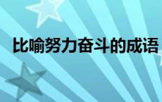 比喻努力奋斗的成语 形容学习刻苦的成语 