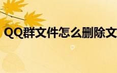 QQ群文件怎么删除文件 qq群文件怎么删除 