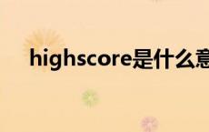 highscore是什么意思中文 highscore 