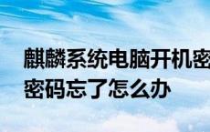 麒麟系统电脑开机密码忘了怎么办 电脑开机密码忘了怎么办 