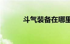 斗气装备在哪里兑换 斗气装备 