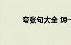 夸张句大全 短一点 夸张句大全 