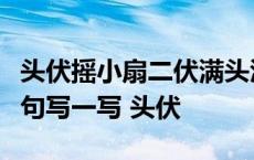 头伏摇小扇二伏满头汗三伏烧烤圈请围绕中心句写一写 头伏 